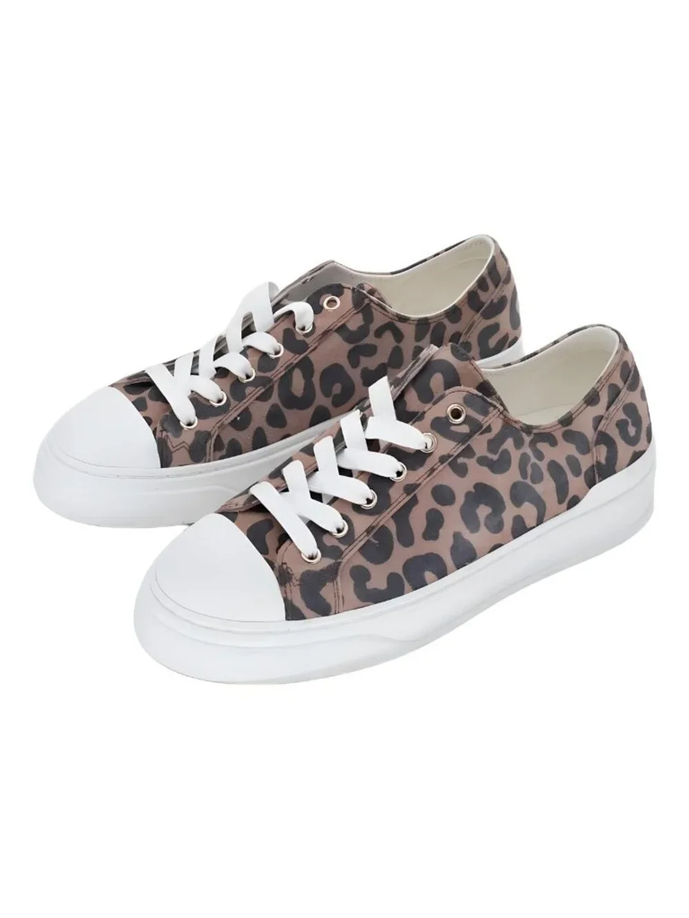 Stuart Weitzman Womens Sammy Sneakers Capucino Cheetah EU 36.5 5.5M - Picture 2 of 6